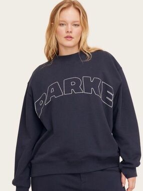 NEW NWT Parke x Target Navy Blue Mockneck Crewneck Sweatshirt size L/XL